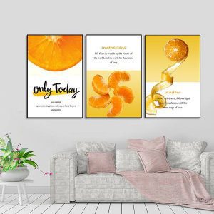 Bộ 3 tranh những múi cam vàng CV03161