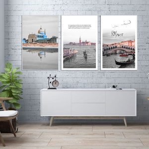 Bộ 3 tranh kiến trúc lâu đài xanh CV03186