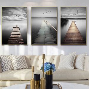 Bộ 3 tranh cầu trên biển CV03187