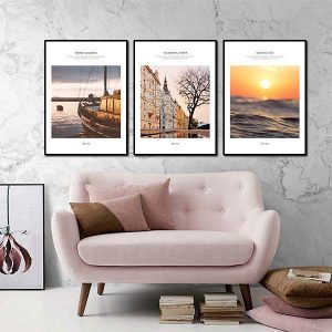 Bộ 3 tranh biển và thành phố CV03260