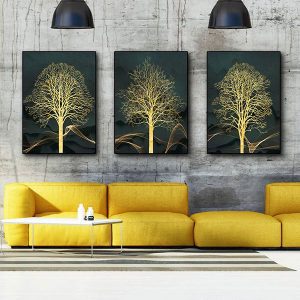 Bộ 3 tranh cây cành vàng CV03277