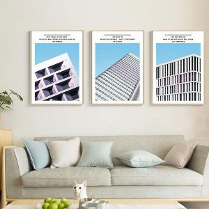Bộ 3 tranh kiến trúc cao tầng CV03310