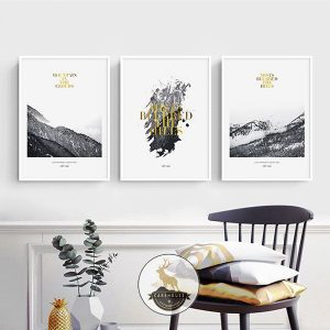 Bộ 3 tranh đen trắng chữ nghệ thuật CV03329