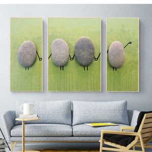 Bộ 3 tranh ghép những hòn đá ngộ nghĩnh CV03331