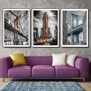 Bộ 3 tranh kiến trúc thế giới CV03334