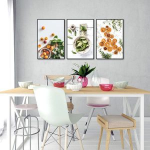 Bộ 3 tranh về quả treo phòng bếp CV03365