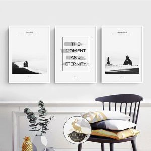 Bộ 3 tranh con đường phủ tuyết CV03436