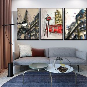 Bộ 3 tranh vẽ kỳ quan thế giới CV03484