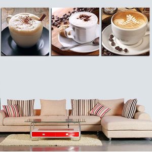 Bộ 3 tranh ly cafe sữa CV03506