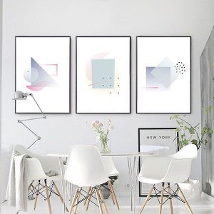 Bộ 3 tranh trừu tượng hình học CV03548