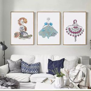 Bộ 3 tranh trang phục truyền thống CV03550