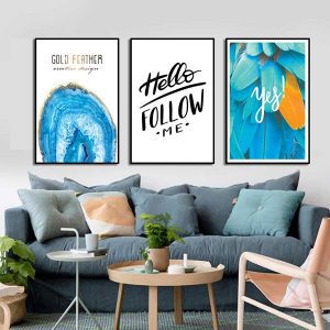 Bộ 3 tranh trừu tượng Hello - Follow me CV03562