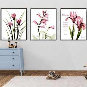 Bộ 3 tranh hoa sắc hồng Dream CV03587
