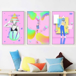 Bộ 3 tranh sắc màu thời trang CV03608