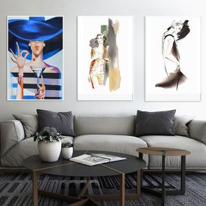 Bộ 3 tranh nghệ thuật cô gái đương đại CV03613