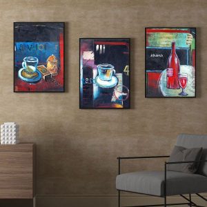 Bộ 3 tranh nghệ thuật đương đại CV03625