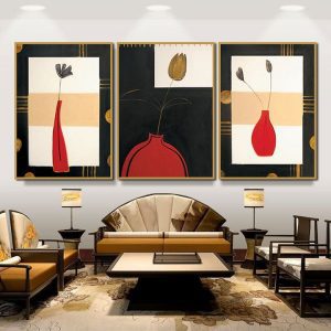 Bộ 3 tranh nghệ thuật đương đại CV03630