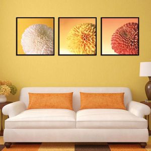 Bộ 3 tranh hoa thước dược CV03638