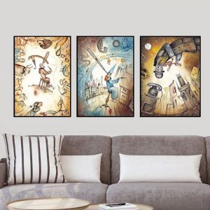 Bộ 3 tranh nghệ thuật đương đại CV03643