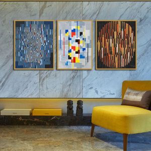 Bộ 3 tranh nghệ thuật đương đại CV03652