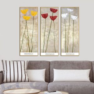 Bộ 3 tranh nghệ thuật hoa CV03655