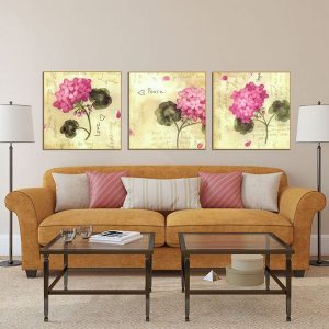 Bộ 3 tranh hoa cẩm tú cầu CV03659