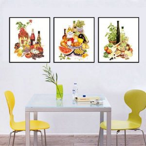 Bộ 3 tranh vẽ về ẩm thực CV03678