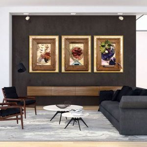 Bộ 3 tranh 3D về ẩm thực CV03681