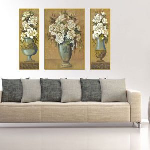 Bộ 3 tranh bình hoa cổ điển CV03682