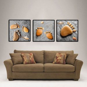 Bộ 3 tranh dấu bàn chân CV03693