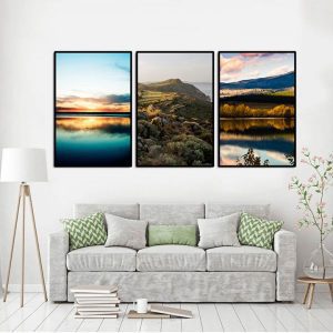 Bộ 3 tranh thiên nhiên sông núi CV03699