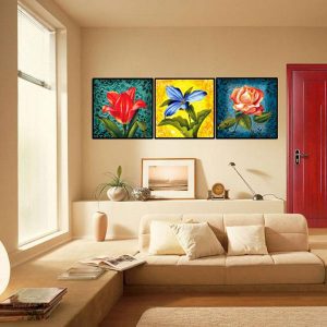 Bộ 3 tranh hoa màu sắc CV03702