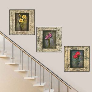 Bộ 3 tranh hoa phong cách cổ điển CV03703