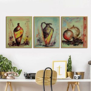 Bộ 3 tranh tĩnh vật cổ điển CV03711