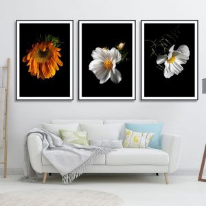 Bộ 3 tranh hoa nghệ thuật CV03718