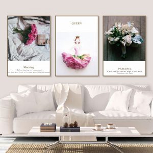 Bộ 3 tranh rose princess CV03721