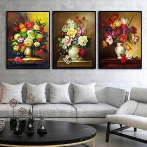 Bộ 3 tranh cắm hoa nghệ thuật CV03722