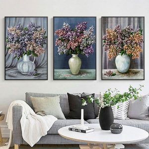 Bộ 3 tranh tĩnh vật nghệ thuật CV03725