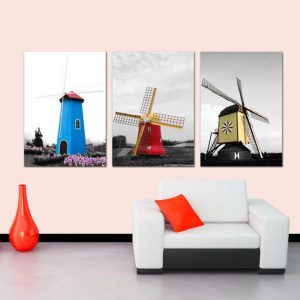 Bộ 3 tranh cối xay gió CV0375