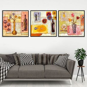 Bộ 3 tranh nghệ thuật đương đại CV03765