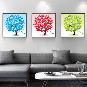 Bộ 3 tranh cây sắc màu CV03781