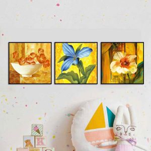 Bộ 3 tranh hoa nghệ thuật CV03783