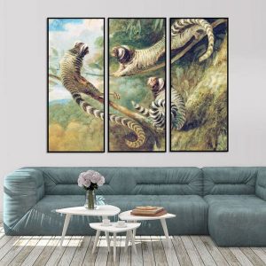 Bộ 3 tranh khỉ leo trèo CV03794