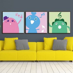 Bộ 3 tranh vẽ ngộ nghĩnh CV03803