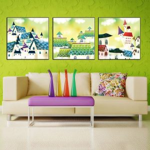 Bộ 3 tranh vẽ hoạt hình CV03808