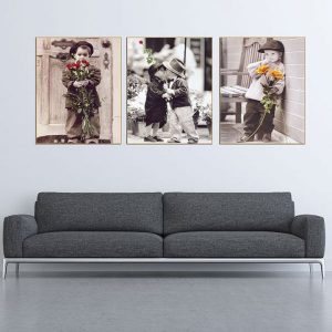 Bộ 3 tranh những đứa trẻ phong cách cổ điển CV03814