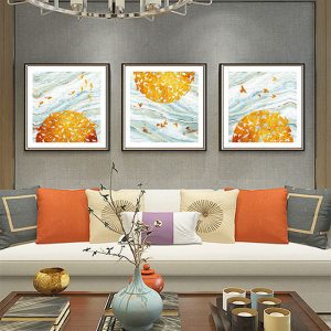 Bộ 3 tranh trừu tượng động vật CV03831