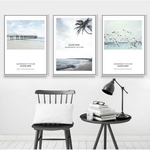 Bộ 3 tranh biển xanh CV03871