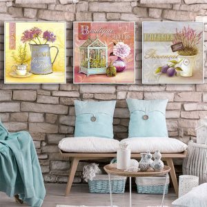 Bộ 3 tranh hoa nghệ thuật CV03872