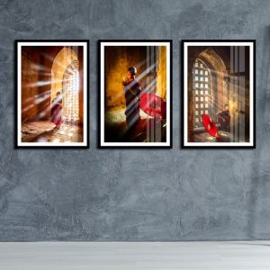 Bộ 3 tranh nghệ thuật phật pháp CV03879